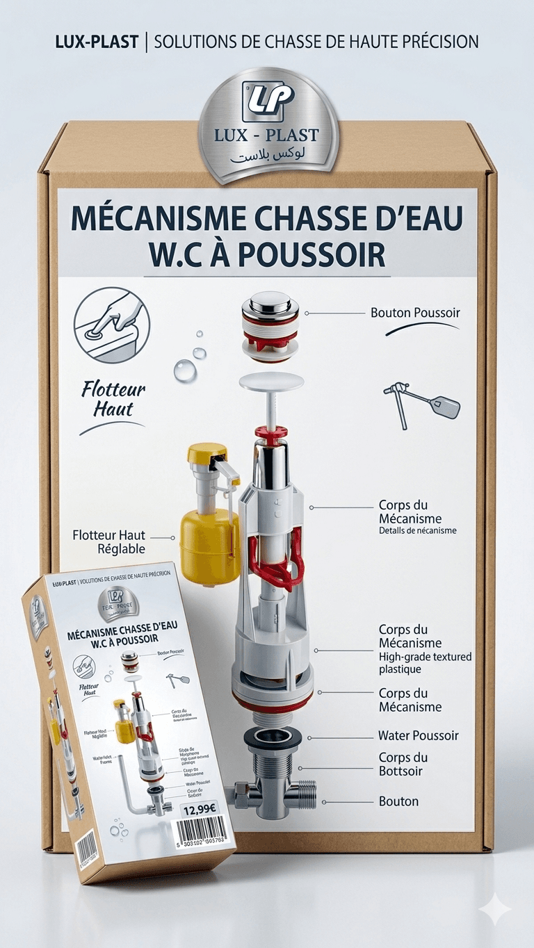 Mechanisme chasse a poussoir LP
