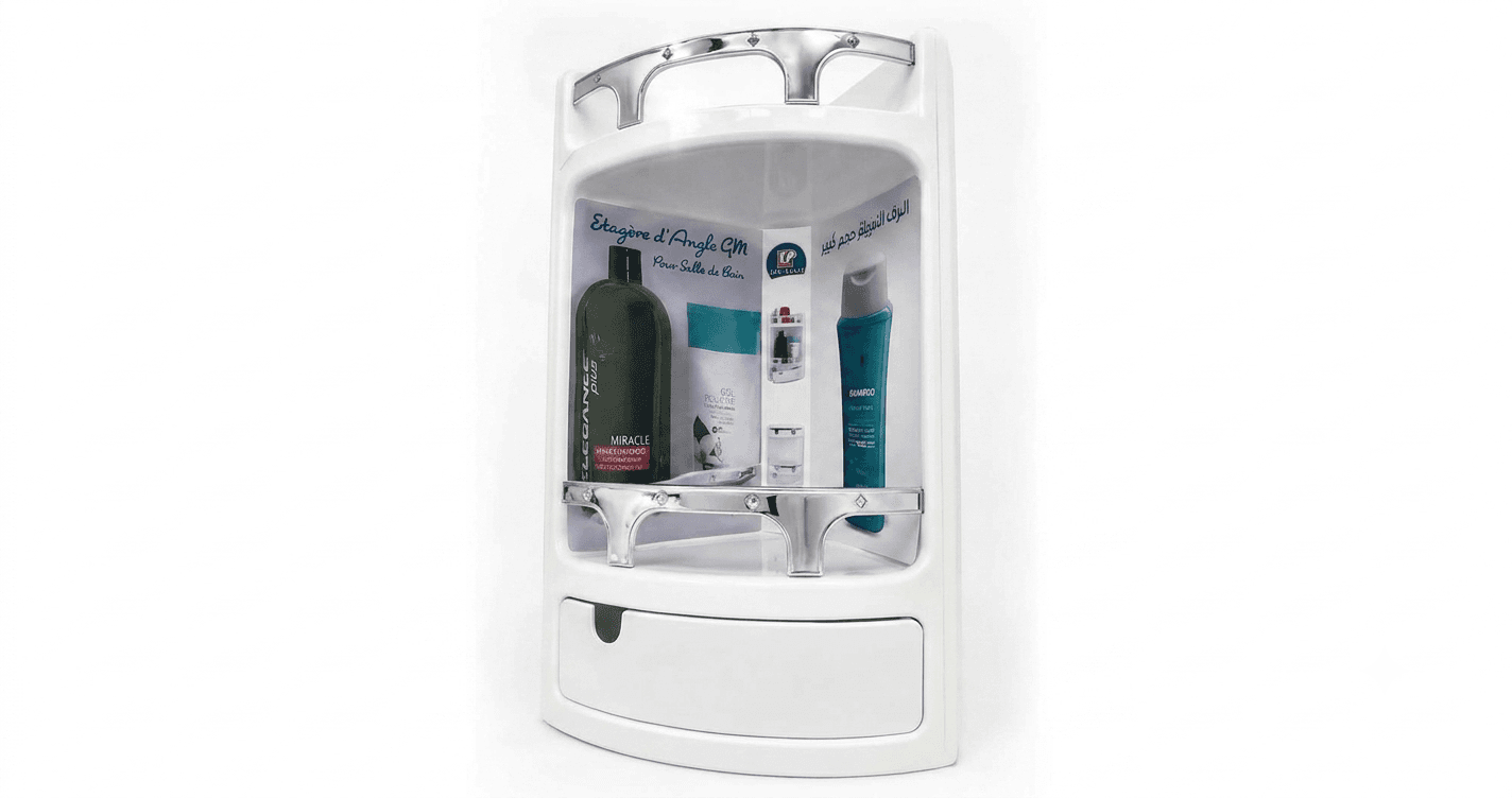 Étagère d'Angle Grand Modèle avec Tiroir Pour Salle de Bain